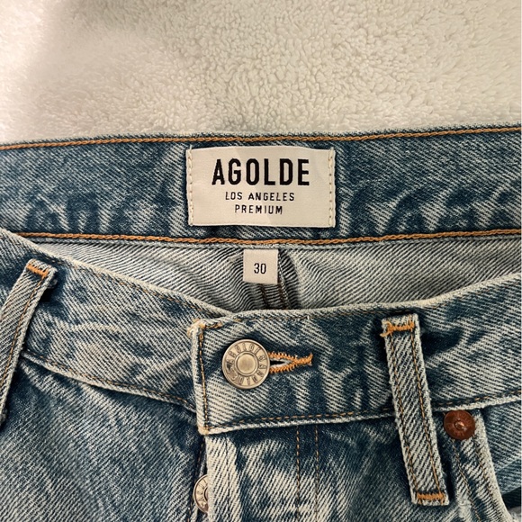 AGOLDE ripped jean shorts - size 30 - Picture 3 of 4